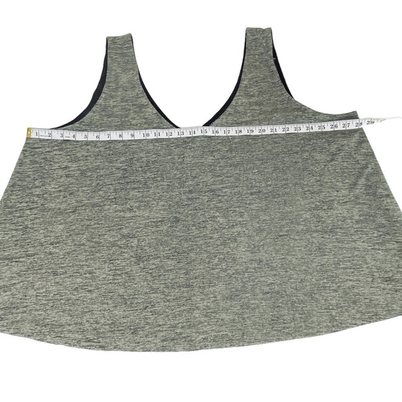Torrid Tank Top Size 4X Gray V-Neck Flowy Stretch Black Mesh Lining Lined - Picture 8 of 15